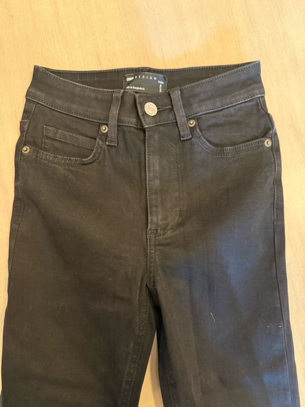 ASOS Petite High-Rise Black Jeans